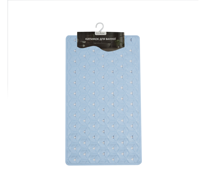 Килимок у ванну кімнату Eco Fabric 70*40см ПЕЛЮСТКИ, блакитний (7040-003) - фото № 1
