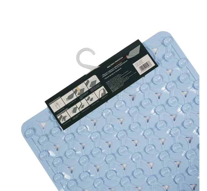 Килимок у ванну кімнату Eco Fabric 70*40см ПЕЛЮСТКИ, блакитний (7040-003) - фото № 6