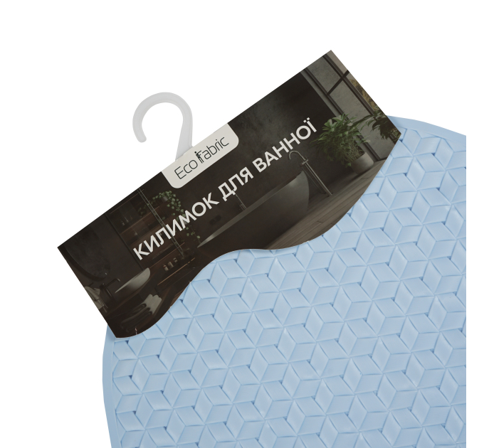 Килимок у ванну кімнату Eco Fabric 69*37см РОМБИ, блакитний (6937-003) - фото № 6