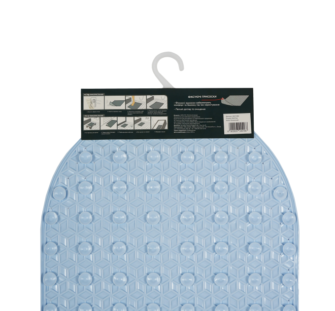 Килимок у ванну кімнату Eco Fabric 69*37см РОМБИ, блакитний (6937-003) - фото № 7