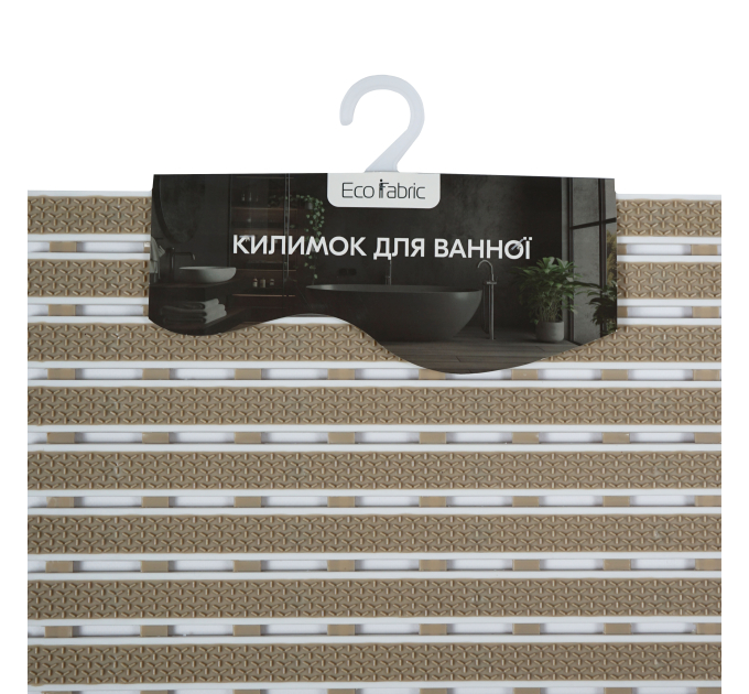 Килимок у ванну кімнату Eco Fabric 69*40см СМУЖКА, бежевий (6940-002) - фото № 2