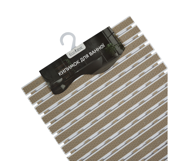 Килимок у ванну кімнату Eco Fabric 69*40см СМУЖКА, бежевий (6940-002) - фото № 6