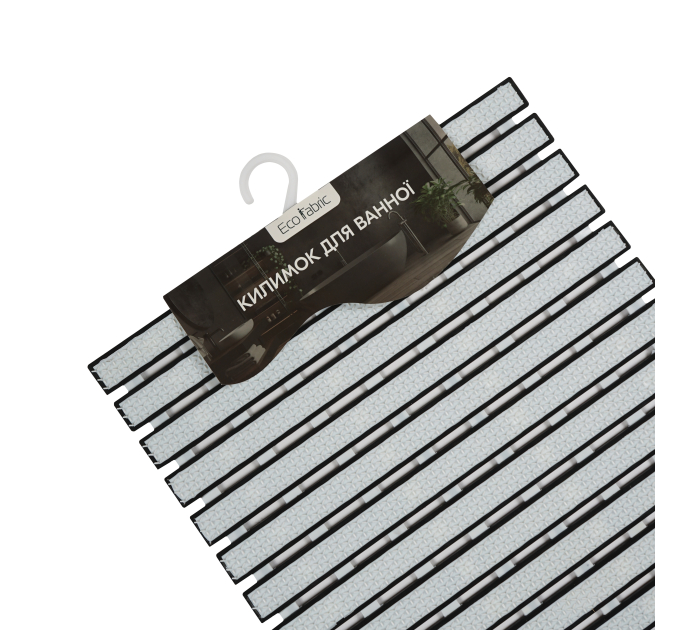 Килимок у ванну кімнату Eco Fabric 69*40см СМУЖКА, білий (6940-003) - фото № 5