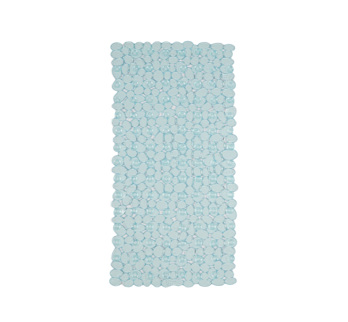 Килимок у ванну кімнату Eco Fabric 68*34см ГАЛЬКА, прозоро-блакитний (6834-003) - фото № 6