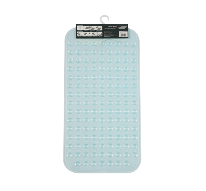 Килимок у ванну кімнату Eco Fabric масажниу 70*37см СФЕРИ, прозоро-блакитний (7037-003) - фото № 5
