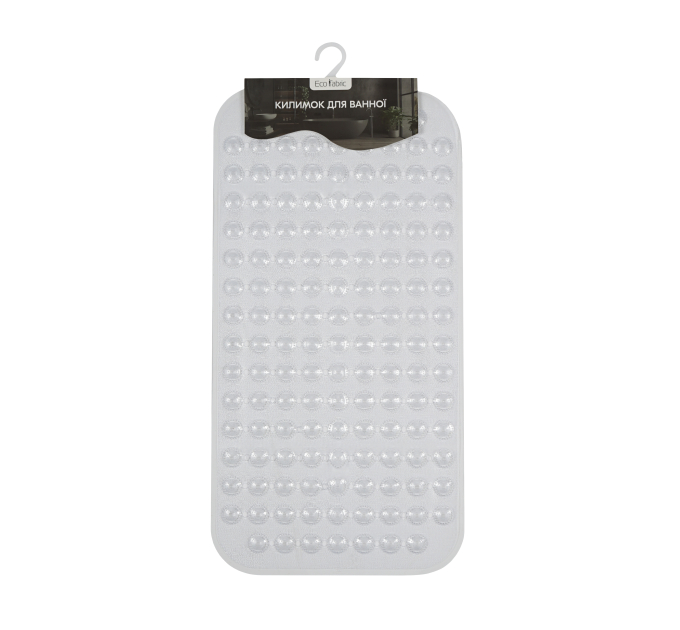 Килимок у ванну кімнату Eco Fabric масажниу 70*37см СФЕРИ, прозоро-білий (7037-001) - фото № 1