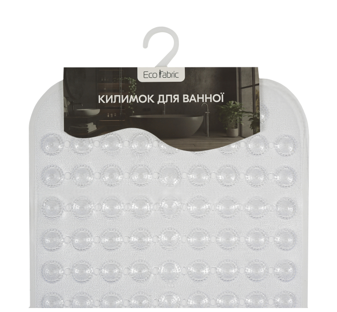 Килимок у ванну кімнату Eco Fabric масажниу 70*37см СФЕРИ, прозоро-білий (7037-001) - фото № 2