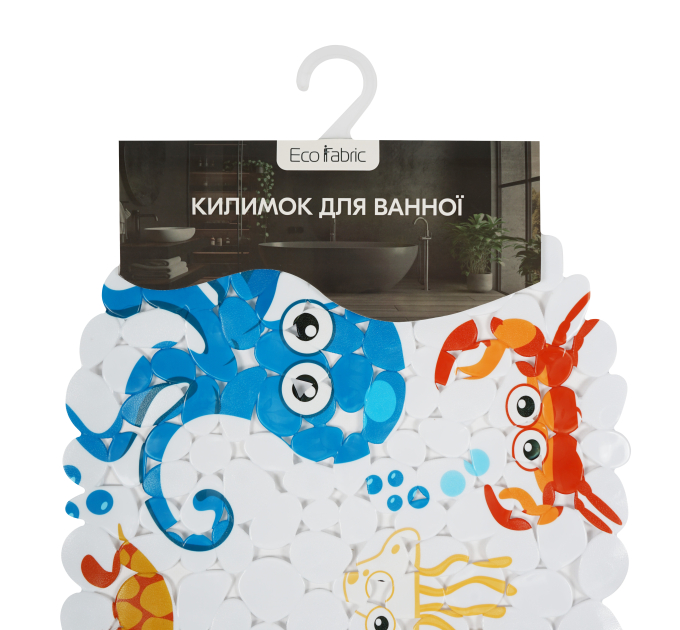 Килимок у ванну Eco Fabric 66*38 см КАМІНЦІ, фото-принт Морські звірята (6638-001) - фото № 6