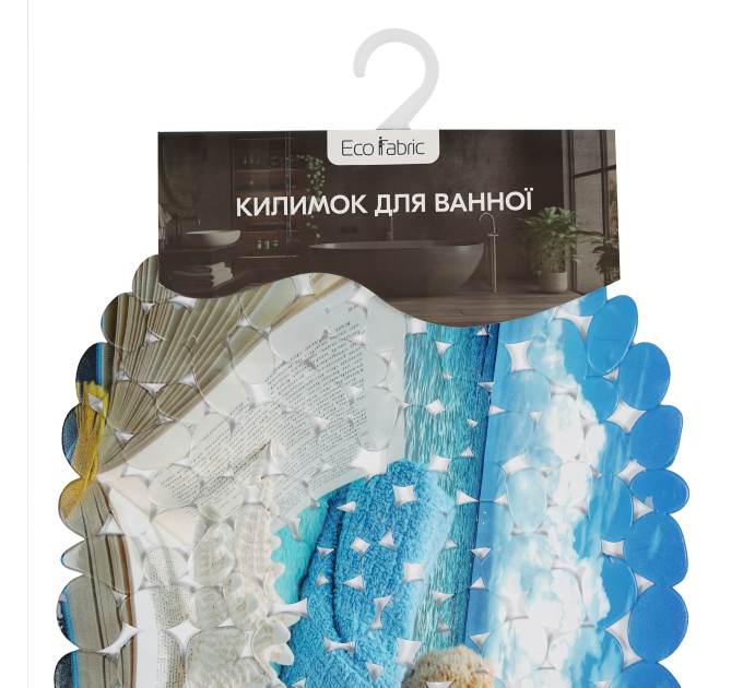 Килимок у ванну Eco Fabric 66*38 см КАМІНЦІ, фото-принт Море (6638-003) - фото № 7