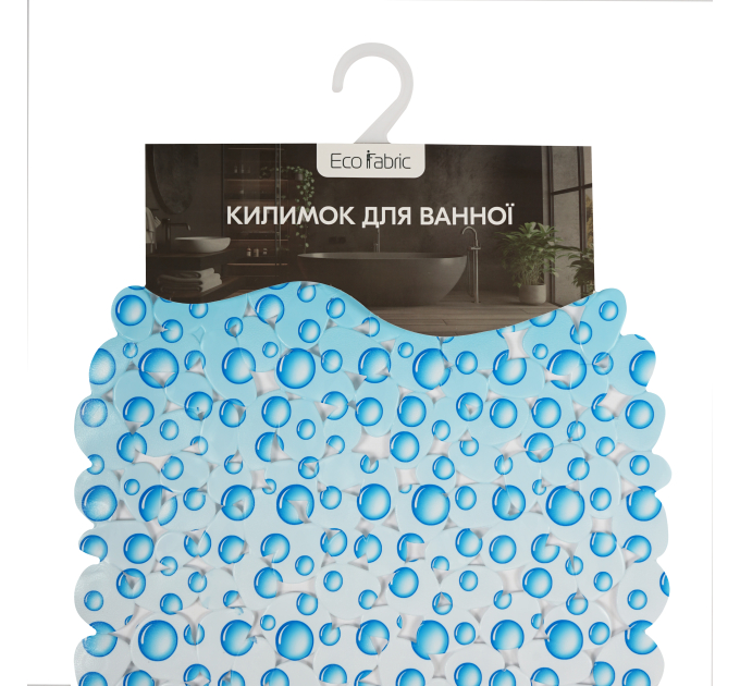 Килимок у ванну Eco Fabric 66*38 см КАМІНЦІ, фото-принт Бульбашки (6638-006) - фото № 3