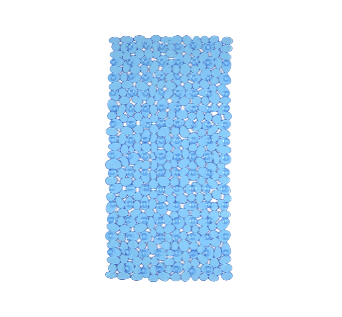 Килимок у ванну Eco Fabric 68*34 см ГАЛЬКА, прозоро-синій (6834-002) - фото № 5