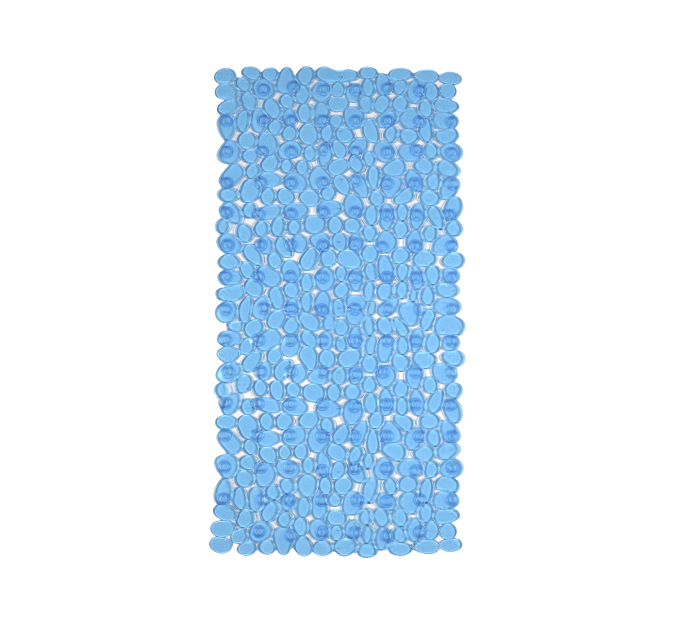 Килимок у ванну Eco Fabric 68*34 см ГАЛЬКА, прозоро-синій (6834-002) - фото № 7