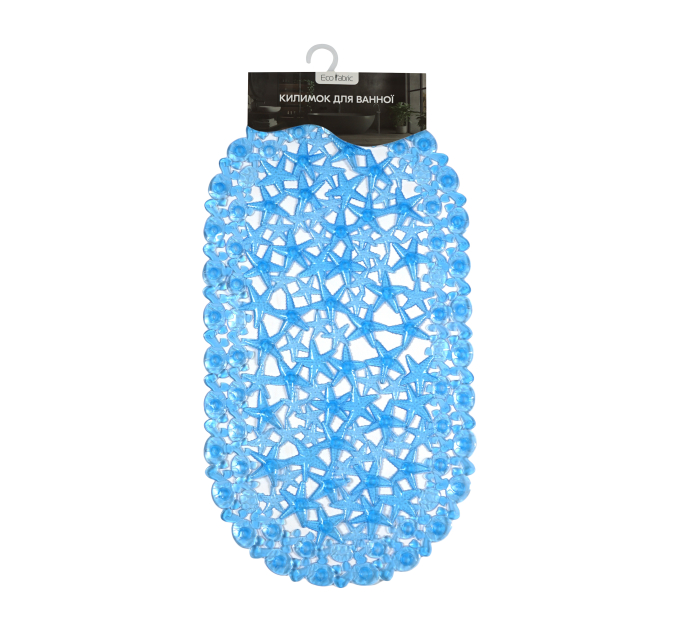 Килимок у ванну Eco Fabric 68*37 см МОРСЬКА ЗІРКА, прозоро-синій (6837-006) - фото № 1