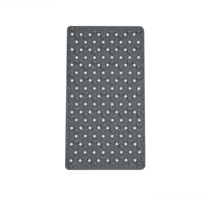 Килимок у ванну Eco Fabric 68*37 см ТРИКУТНИКИ, сірий (6837-012) - фото № 3