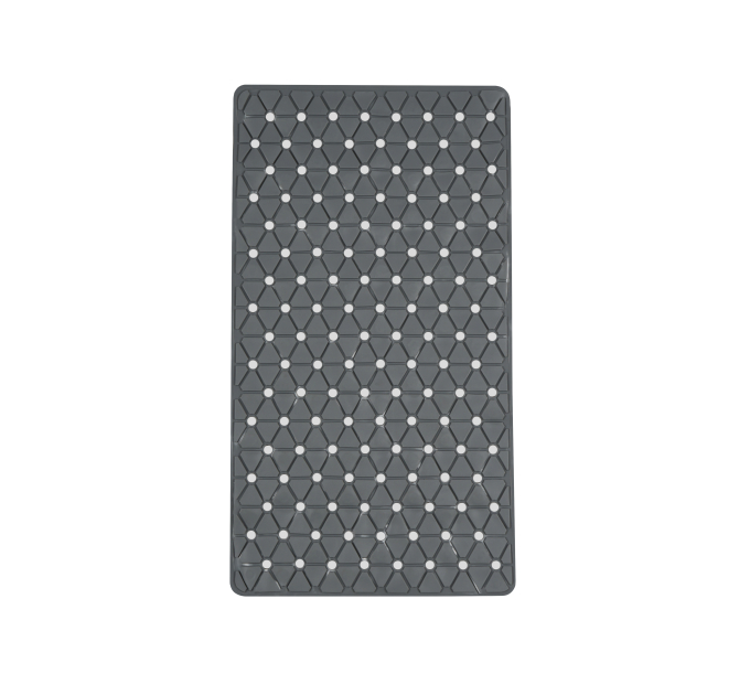 Килимок у ванну Eco Fabric 68*37 см ТРИКУТНИКИ, сірий (6837-012) - фото № 4