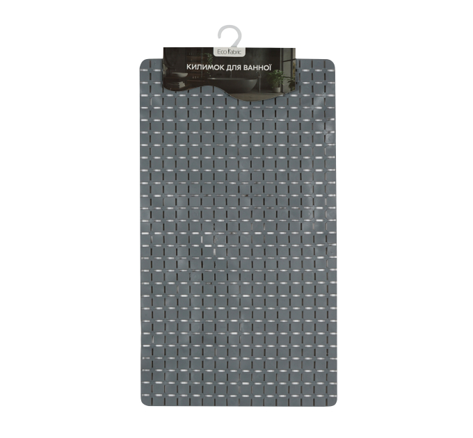 Килимок у ванну Eco Fabric 69*38 см МОЗАЇКА, сірий (6938-001) - фото № 1