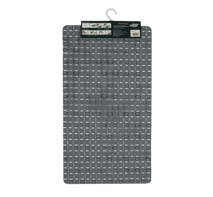 Килимок у ванну Eco Fabric 69*38 см МОЗАЇКА, сірий (6938-001) - фото № 3