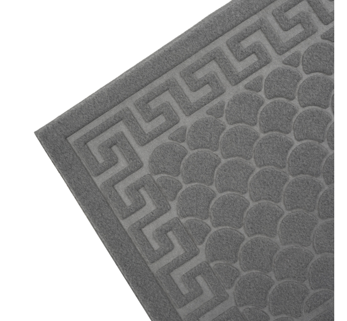 Килимок придверний Eco Fabric 40*60 см ЛУСКА без кромки, сірий (4060-002) - фото № 3