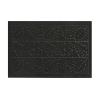 Килимок придверний Eco Fabric 40*60 см ЛИСТЯ без кромки, чорний (4060-006)