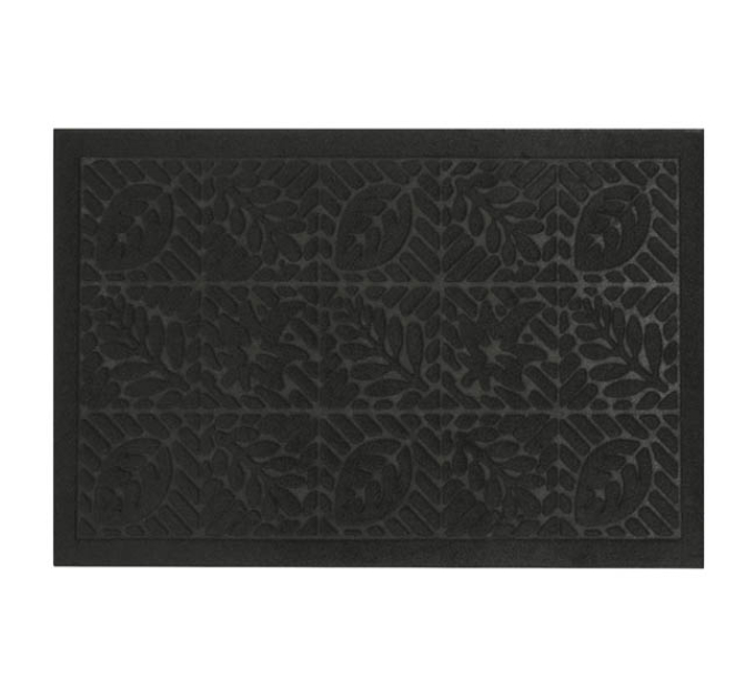 Килимок придверний Eco Fabric 40*60 см ЛИСТЯ без кромки, чорний (4060-006) - фото № 8