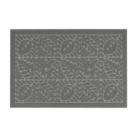 Килимок придверний Eco Fabric 40*60 см ЛИСТЯ без кромки, сірий (4060-007)