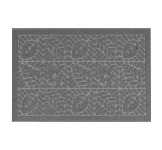 Килимок придверний Eco Fabric 40*60 см ЛИСТЯ без кромки, сірий (4060-007) - фото № 9