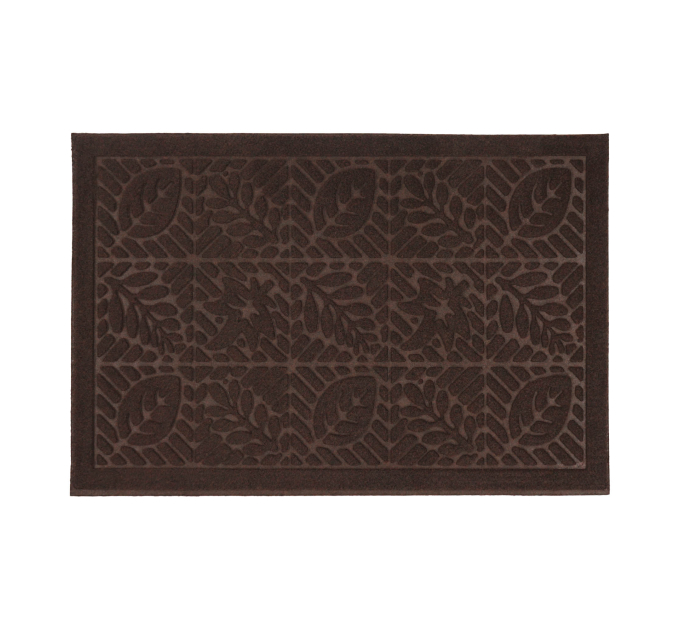 Килимок придверний Eco Fabric 40*60 см ЛИСТЯ без кромки, колричневий (4060-008) - фото № 1