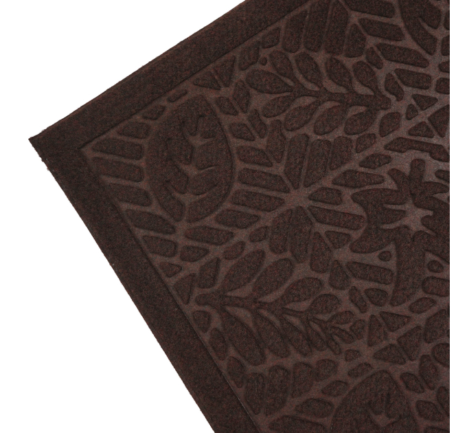 Килимок придверний Eco Fabric 40*60 см ЛИСТЯ без кромки, колричневий (4060-008) - фото № 3