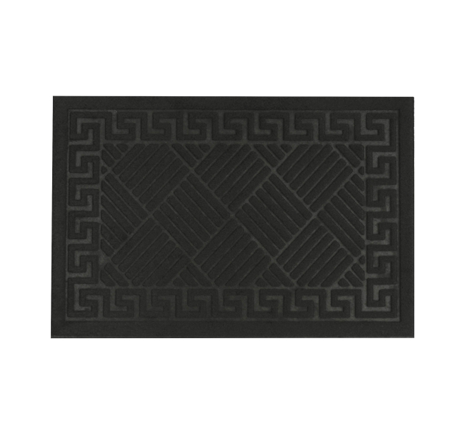 Килимок придверний Eco Fabric 40*60 см СМУЖКИ без кромки, чорний (4060-011) - фото № 1