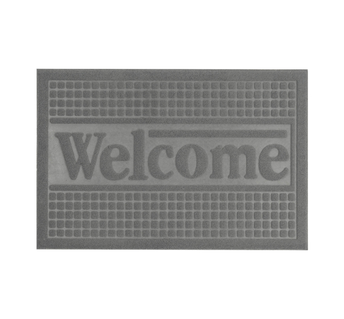 Килимок придверний Eco Fabric 40*60 см WELCOME без кромки, сірий (4060-015) - фото № 1