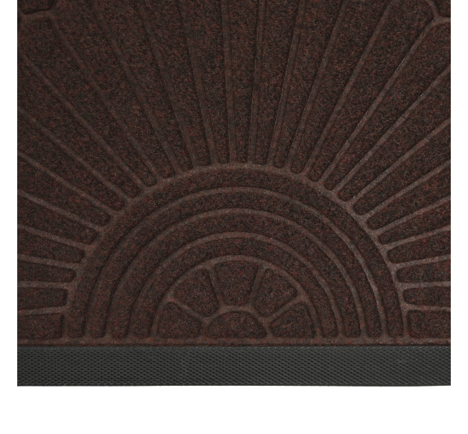Килимок придверний Eco Fabric 40*60 см ПРОМЕНІ півколо з кромкою, коричневий (4060-024) - фото № 4