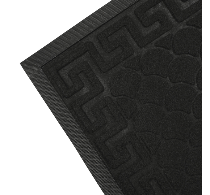 Килимок придверний Eco Fabric 40*60 см ЛУСКА з кромкою, чорний (4060-101) - фото № 3
