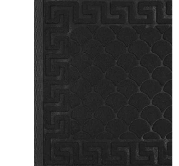 Килимок придверний Eco Fabric 40*60 см ЛУСКА з кромкою, чорний (4060-101) - фото № 4