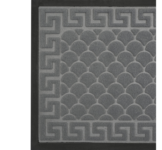 Килимок придверний Eco Fabric 40*60 см ЛУСКА з кромкою, сірий (4060-102) - фото № 4