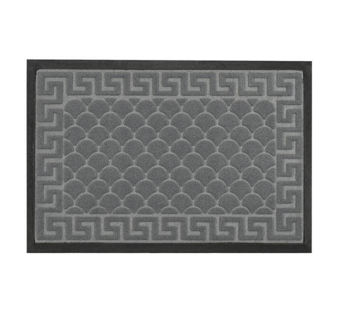 Килимок придверний Eco Fabric 40*60 см ЛУСКА з кромкою, сірий (4060-102) - фото № 7