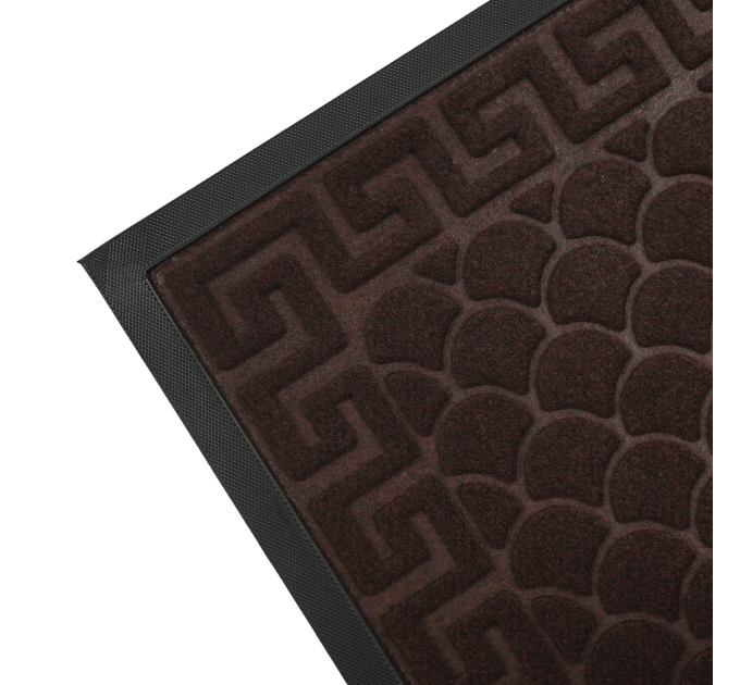 Килимок придверний Eco Fabric 40*60 см ЛУСКА з кромкою, коричневий (4060-103) - фото № 3