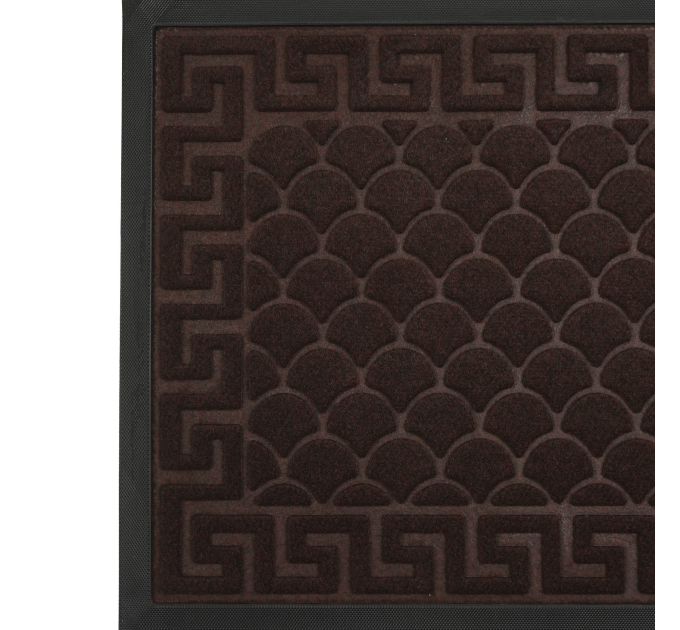 Килимок придверний Eco Fabric 40*60 см ЛУСКА з кромкою, коричневий (4060-103) - фото № 4