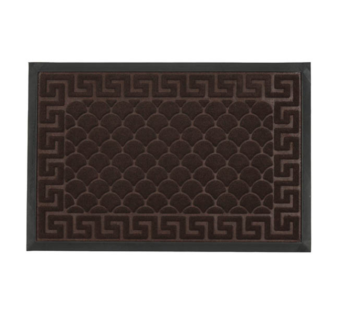 Килимок придверний Eco Fabric 40*60 см ЛУСКА з кромкою, коричневий (4060-103) - фото № 9