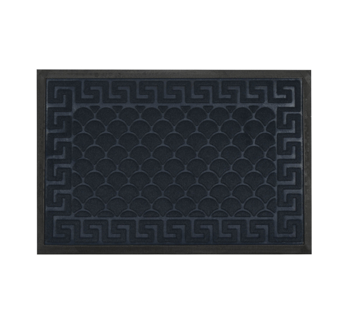 Килимок придверний Eco Fabric 40*60 см ЛУСКА з кромкою, синій (4060-104) - фото № 1