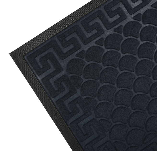 Килимок придверний Eco Fabric 40*60 см ЛУСКА з кромкою, синій (4060-104) - фото № 3