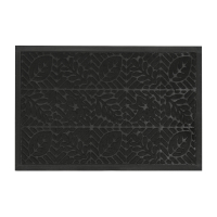 Килимок придверний Eco Fabric 40*60 см ЛИСТЯ з кромкою, чорний (4060-106)