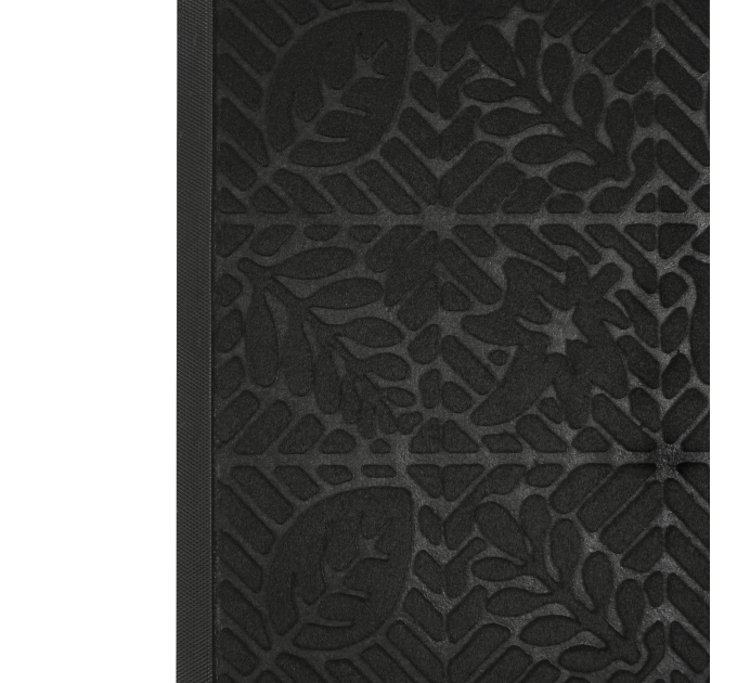 Килимок придверний Eco Fabric 40*60 см ЛИСТЯ з кромкою, чорний (4060-106) - фото № 4