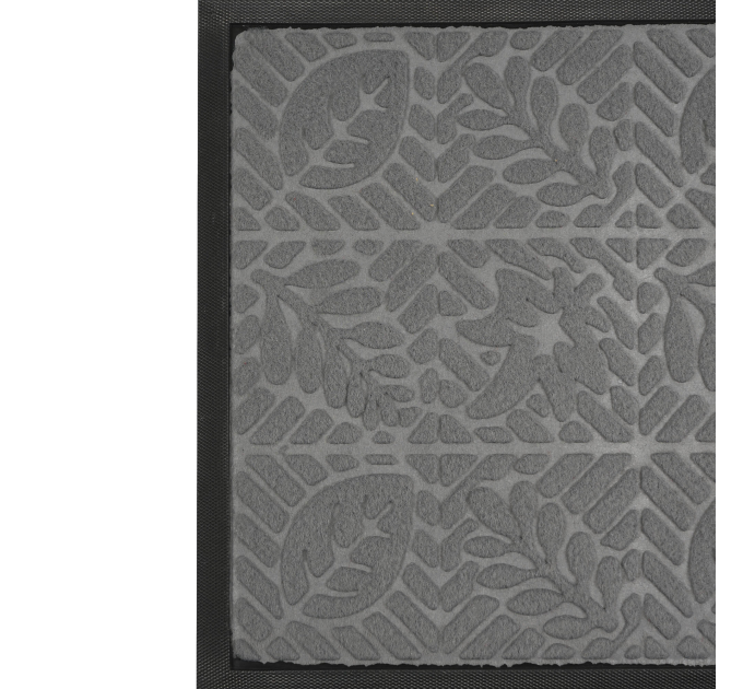 Килимок придверний Eco Fabric 40*60 см ЛИСТЯ з кромкою, сірий (4060-107) - фото № 4