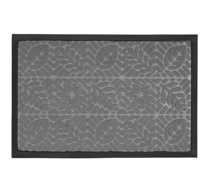 Килимок придверний Eco Fabric 40*60 см ЛИСТЯ з кромкою, сірий (4060-107) - фото № 8