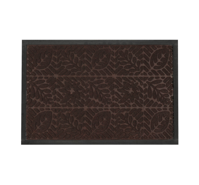 Килимок придверний Eco Fabric 40*60 см ЛИСТЯ з кромкою, коричневий (4060-108) - фото № 1