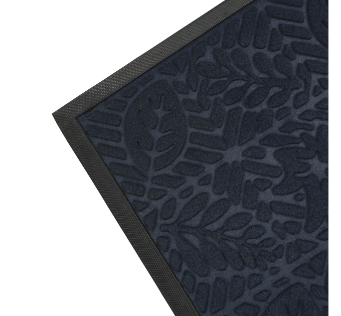 Килимок придверний Eco Fabric 40*60 см ЛИСТЯ з кромкою, синій (4060-109) - фото № 3