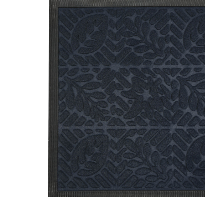 Килимок придверний Eco Fabric 40*60 см ЛИСТЯ з кромкою, синій (4060-109) - фото № 4
