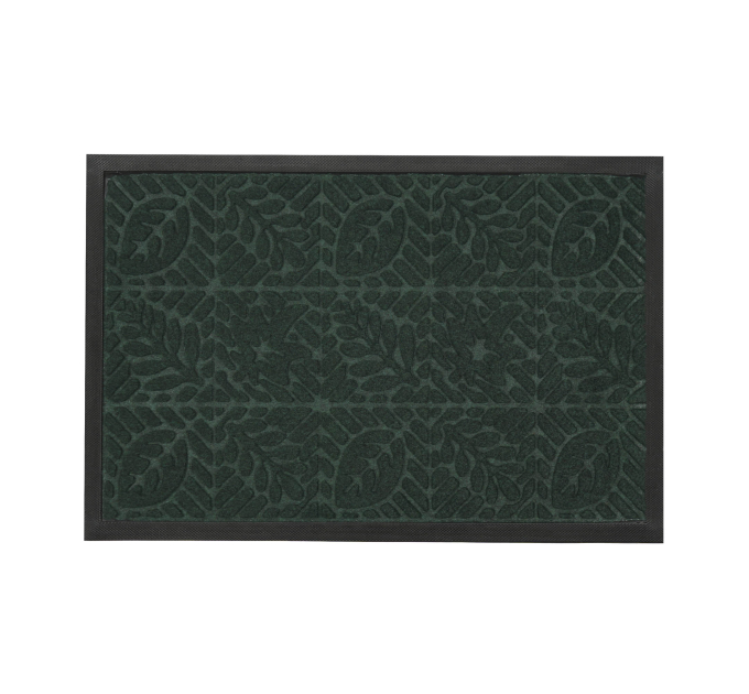 Килимок придверний Eco Fabric 40*60 см ЛИСТЯ з кромкою, смарагд (4060-110) - фото № 1