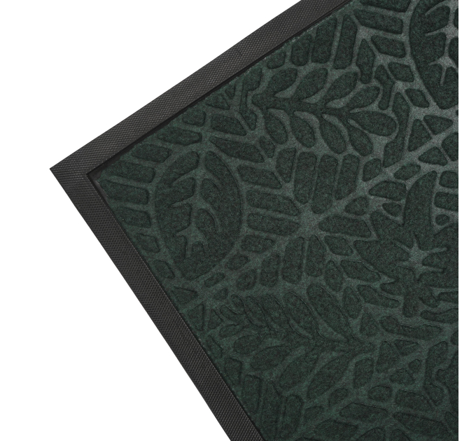Килимок придверний Eco Fabric 40*60 см ЛИСТЯ з кромкою, смарагд (4060-110) - фото № 3