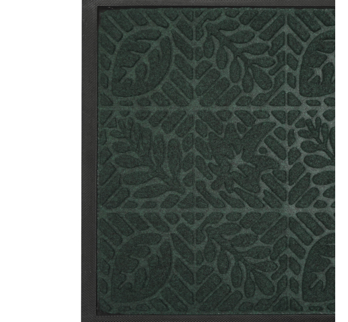 Килимок придверний Eco Fabric 40*60 см ЛИСТЯ з кромкою, смарагд (4060-110) - фото № 4
